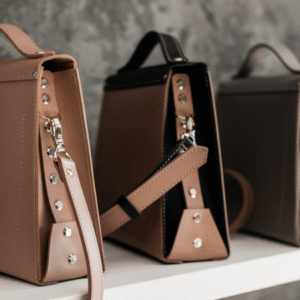 brown leather bag